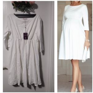 Elegant White Maternity Wedding Dress